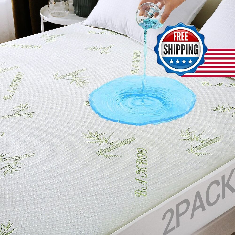 2 Pack Queen Mattress Protector 100 Waterproof Mattress Cover Queen